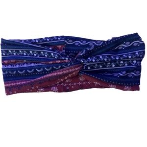 Women’s Red, Blue, White Boho Headwrap/ Headband